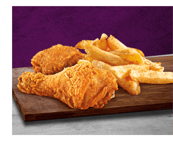 2 Piece Flame-grilled Chicken with seasoned chips